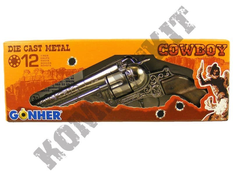 KOMBATKIT: R127 Die-Cast Metal 12 Shot Toy Cap Gun Revolver Police Blue