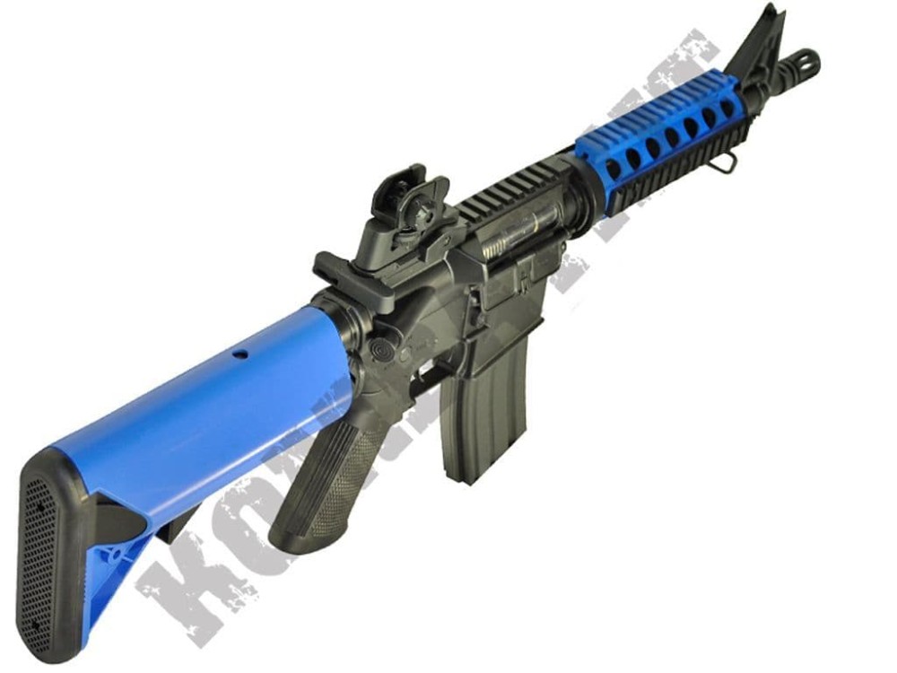 CM 069 BB Gun | M4 URX Rail Electric Airsoft Rifle 2 Tone Blue Metal ...