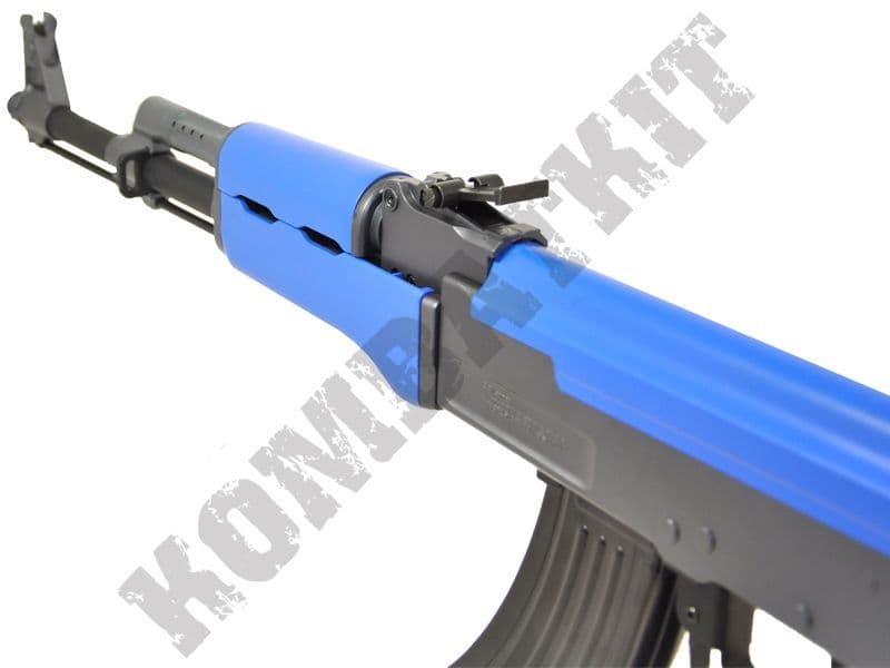 CM028 BB Gun | AK47B Style Electric Airsoft Rifle Two Tone Blue ...