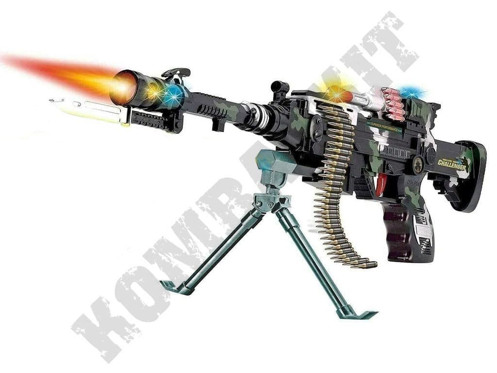 M249 Rifle B/o sound & lights toy gun DF-9218B | Kombatkit